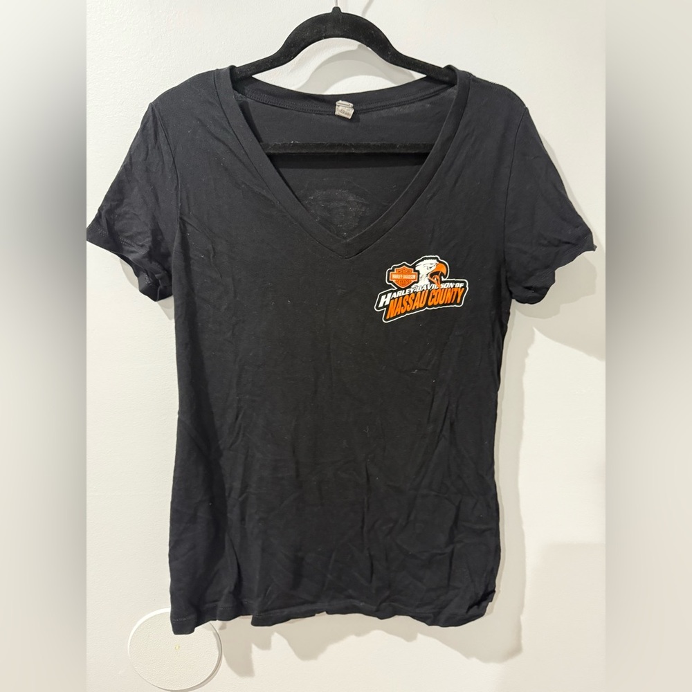 Harley-Davidson‎ Nassau New York Black T-Shirt Women’s Sz L G